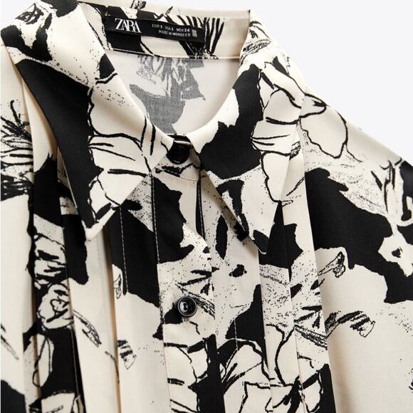 PRINTED SHIRT DRESS
ECRU / BLACK - Picture 2 of 10